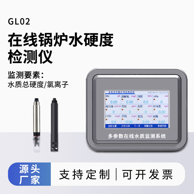 鍋爐水水質監測參數（水硬度、氯離子）